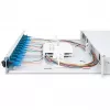 CAJA DE EMPALME DE FIBRA ÓPTICA LC OS2 1U 12XLC OS2 PIGTAILS ACOPLADOR