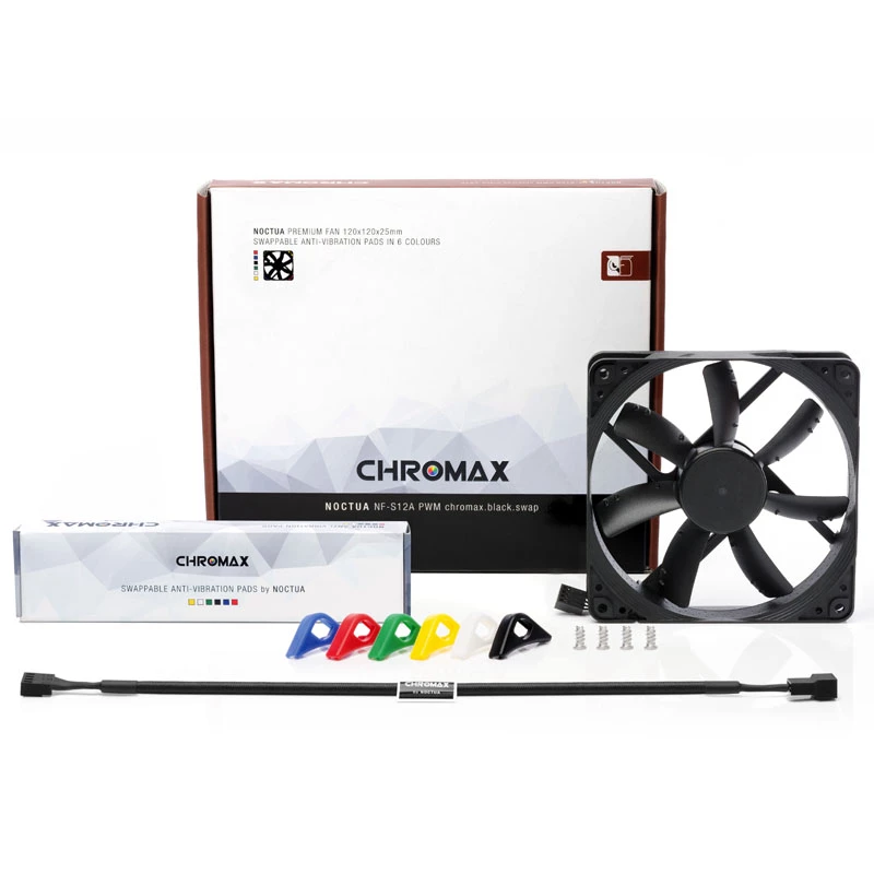 Noctua NF-S12A PWM chromax.black.swap Ventilador de caja 120mm