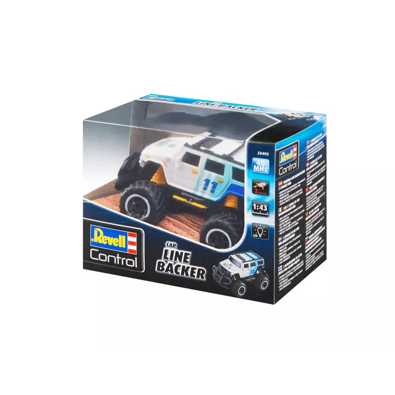 Coche Revell Line Backer de REVELL — recomendado a partir de 6 años, colores: negro, azul, blanco