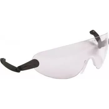 3M Hard Hat Integrated Safety Glasses, Clear, V9C, Negro, Transparente