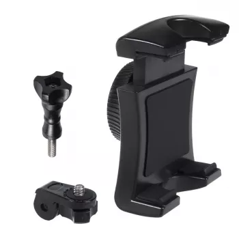 Maclean MC-825 soporte para cámara, móvil/smartphone negro