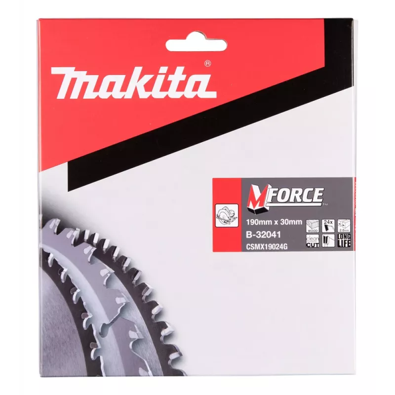 HOJA DE SIERRA CIRCULAR MAKITA 190x30x24Z M-FORCE MADERA
