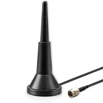 Antena externa 4G-LT QOLTEC 5 dBi 600–2700 MHz conector SMA con cable de 3 m