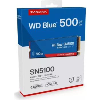 SanDisk 500GB WD BLUE SN5100 SSD NVME - Memoria flash - surtido (WDBS4F5000ANC-WRSN)