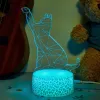Lámpara LED de mesa/decorativa MANTA SNL119RGB luz RGB 3D animal para decoración de interiores