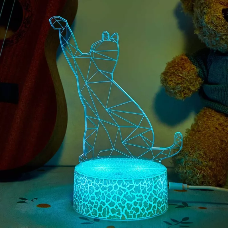 Lámpara LED de mesa/decorativa MANTA SNL119RGB luz RGB 3D animal para decoración de interiores