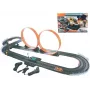 Pista de carreras de juguete mecánica Madej con dos loopings, set de pista portátil con coche looping