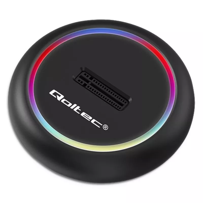 Base de acoplamiento para SSD M.2 QOLTEC 52275 para unidades SATA y NVMe, conexión USB