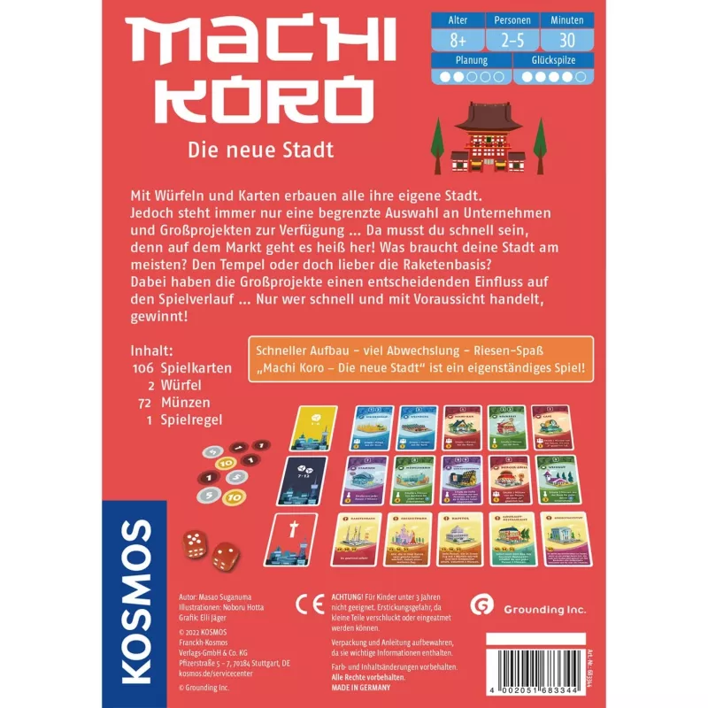 Machi Koro - Die neue Stadt, juego de cartas