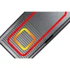 Parrilla eléctrica de mesa Rommelsbacher BBQ 2003 — 1900 W, 50×25 cm, estriada + teppanyaki, termostato continuo, plateado/negro