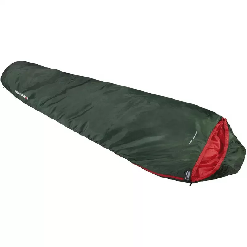 Saco de dormir de momia High Peak Lite Pak 1200 poliéster verde, rojo 23263