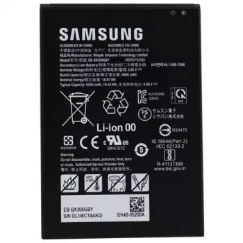 Batería de repuesto Samsung para Tab Active5 - capacidad nominal: 4900 mAh 18,87 Wh, capacidad típica: 5050 mAh 19,44 Wh (GP-PBX300ASABW)
