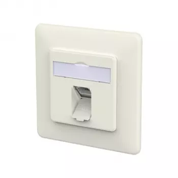 METZ CONNECT toma de conexión E-DAT C6A LSA++ 1 puerto UP blanco puro