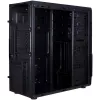 Caja INTER-TECH B-42 Black Midi Tower, ATX, 2xUSB2.0, tira LED azul, fuente de alimentación opcional