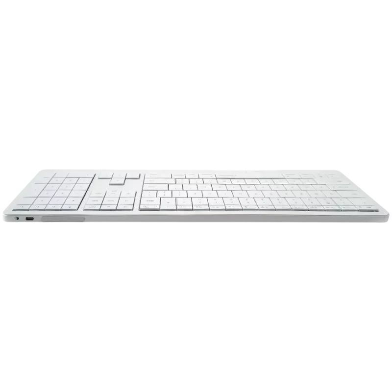 Teclado inalámbrico CLEVETURA CLVX 1 Touch-On-Keys AI — distribución ANSI US Mac, interruptores de tijera, carcasa de aluminio, RGB interactivo