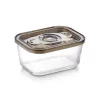 Caso recipiente de vacío de vidrio con tapa de plástico | VacuBoxx Eco M | Transparente