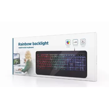TECLADO MULTIMEDIA USB ENG/NEGRO KB-UML-03 GEMBIRD