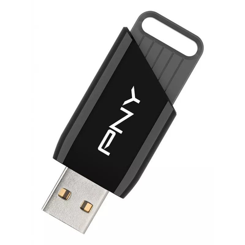 PNY Attaché X, 64 GB, USB Type-A, 3.2 Gen 1 (3.1 Gen 1), 130 MB/s, Dia, negro