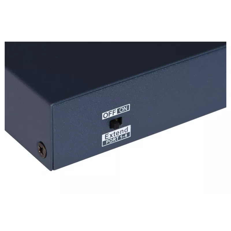 Switch de red Hikvision DS-3E0106HP-E no gestionado Fast Ethernet (10/100) con soporte PoE azul