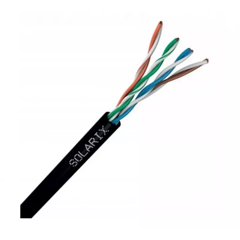 Cable de red Solarix SXKD-5E-UTP-PE UTP CAT5E 305m Negro