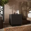 Cama Meble LIVERTI mesita de noche, juego de 2 uds., 45x42x47 cm, negro