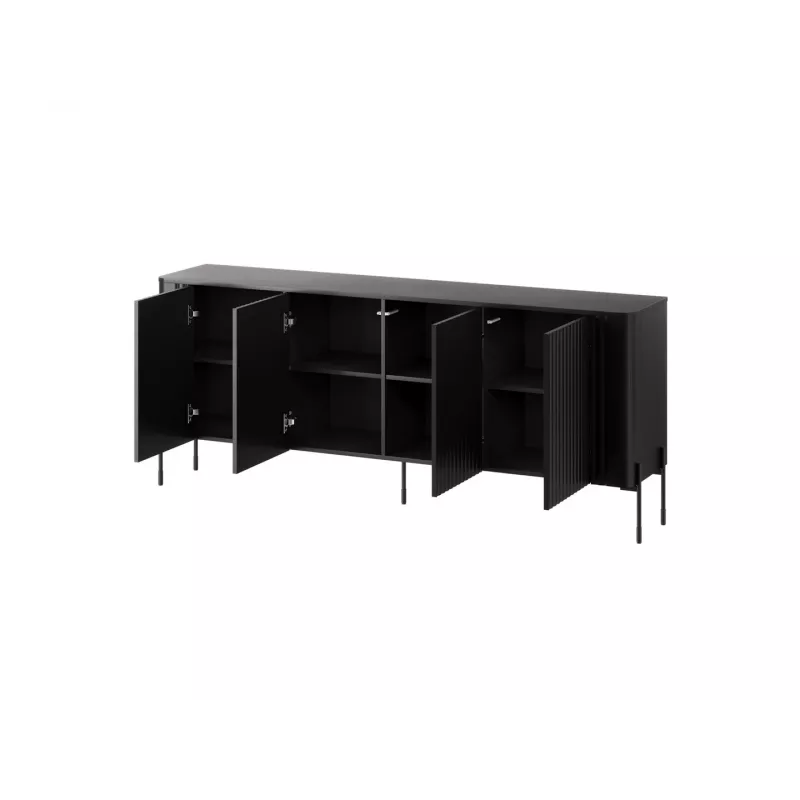 Cama Meble VERA cómoda 190x40x80 cm, negro mate