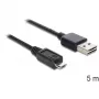 Cable EASY-USB 2.0-A a Micro-B DeLOCK 5m