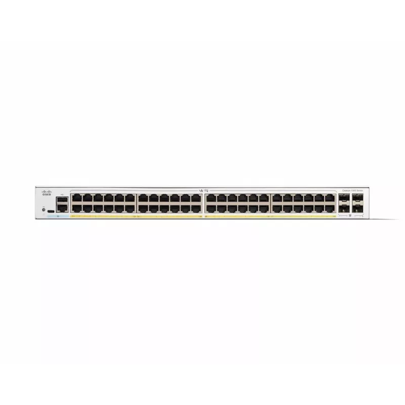 Switch gestionado Cisco Catalyst 1300-48P-4G 48 puertos GE PoE 4x1GE SFP
