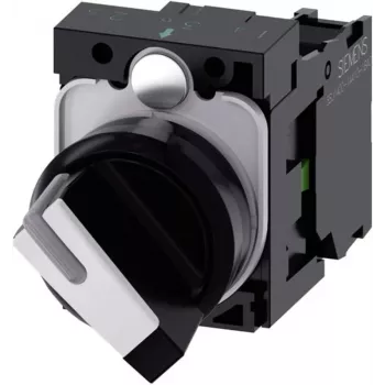 Anillo frontal de interruptor giratorio plástico negro/blanco 1 x 90° Siemens SIRIUS ACT 3SU1100-2BF60-1BA0
