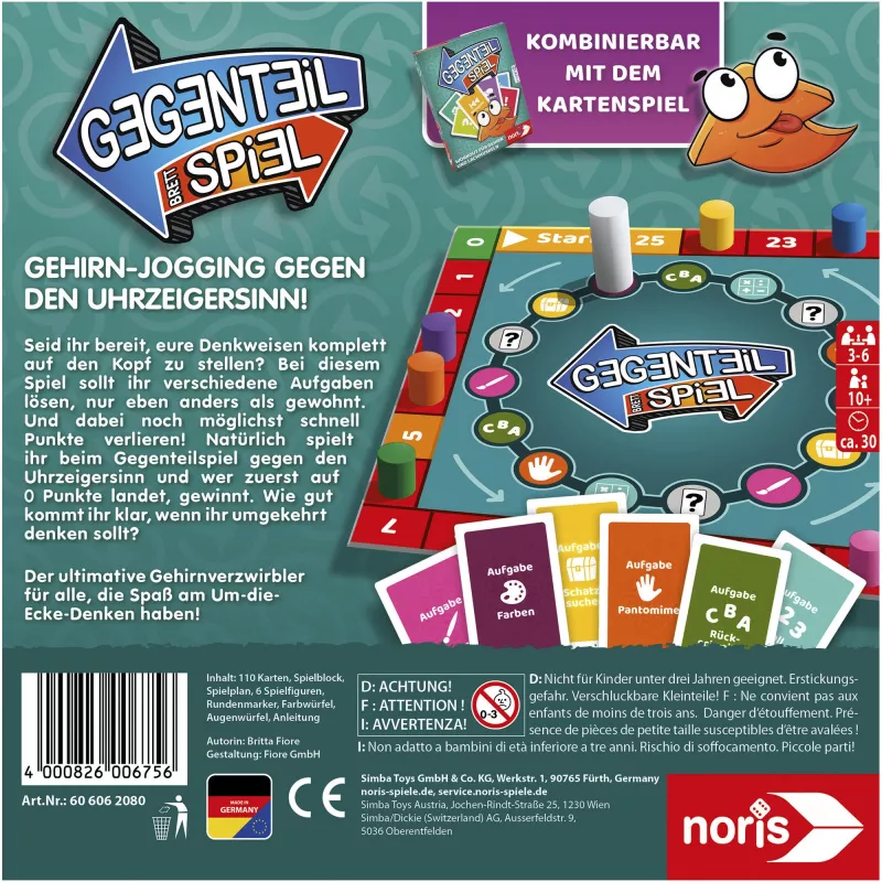 Juego de mesa Gegenteil, juego de rompecabezas