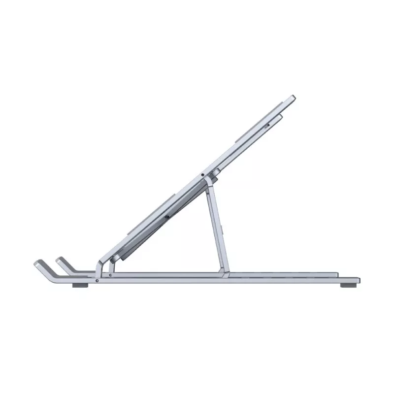 Unitek OT155SL soporte plegable para portátil, aluminio, plateado