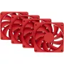 Ventilador de refrigeración para ordenador HYTE FA12-RR-4 120 mm, 1500 rpm, 72 m³/h, 1,6 mmH2O, rodamiento fluido dinámico, rojo, pack de 4