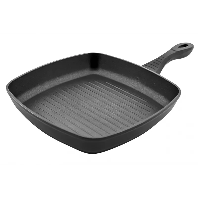 Sartén de parrilla JATA G28 cuadrada negra