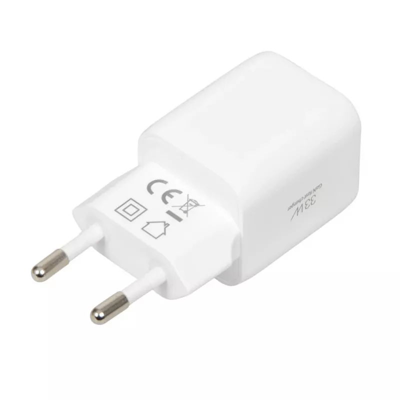 Cargador USB IBOX ILUC42W 42W (máx. 33W), 1×USB-C PD3.0, 1×USB-A QC3.0, 100–240V, blanco