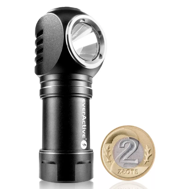 Linterna LED 3 modos de funcionamiento 10 W 500 lúmenes carcasa de aluminio recargable resistente al agua FL-55R Dripple - Everactive