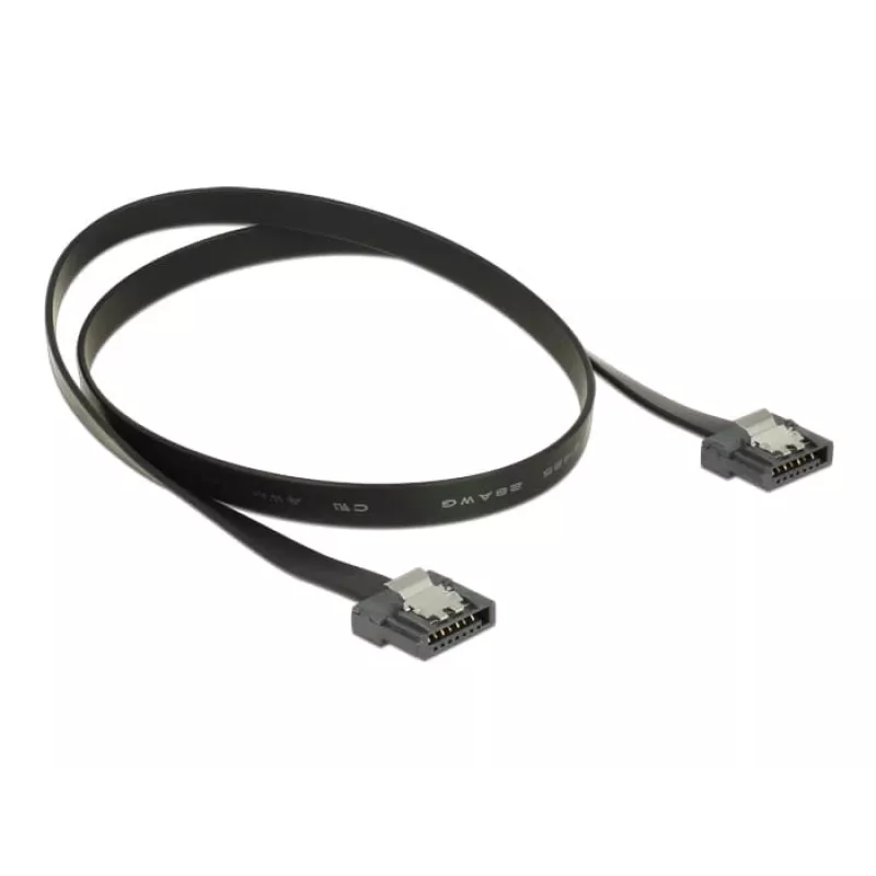 Cable SATA DeLOCK 83841 0,5 m SATA III 7 pines negro
