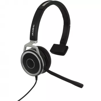 Auriculares con cable Plusonic 6208-15.1P monoaurales USB y jack de 3,5 mm