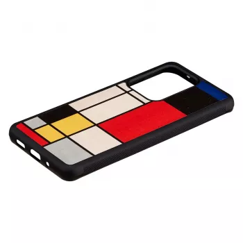 Funda para móvil man and wood para Galaxy S20 Ultra — madera negra funda protectora