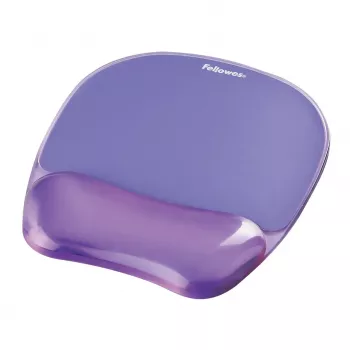 Alfombrilla Fellowes Crystals Gel con reposamuñecas de gel, violeta, 202×230 mm, 32 mm de grosor