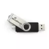 MEDIARANGE MR931-2 - 16 GB - USB Type-A / Micro-USB - 2.0 - 15 MB/s - Anillo giratorio - Plata - Negro