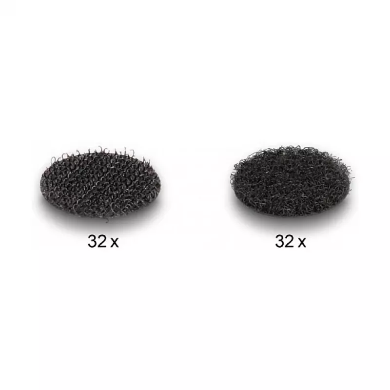 Almohadilla de montaje DeLOCK 19088 puntos de velcro redondos 64 uds. negro