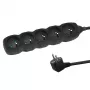 Regleta ESPERANZA ELK208K — 5 tomas, cable de 3 m, negra