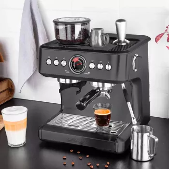 Cafetera espresso GASTROBACK Design Advanced Urban Duo — superautomática, depósito de agua de 2,8 l, molinillo integrado, depósito de café en grano de 250 g, 3000 W, negra