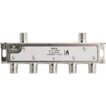 Triax SCS 6 - Divisor de cable - 75 Ohm - 5 - 2400 MHz - Plata - Blanco - Hembra/Hembra - 16,5 dB (349826)