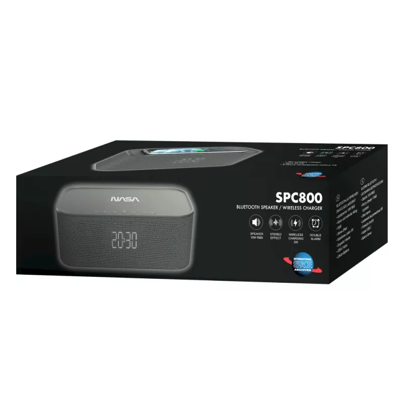 Altavoz Bluetooth/despertador/cargador inalámbrico NASA SPC800