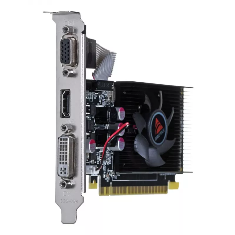 Tarjeta gráfica BIOSTAR GeForce GT 610 — 2 GB GDDR3, 64 bits, PCIe x16, 700 MHz