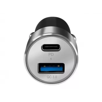 Fuente de alimentación para coche LogiLink – 36 vatios – 3 A – PD 3.0, QC 3.0 – 2 puertos de salida (USB, USB-C de 24 pines)