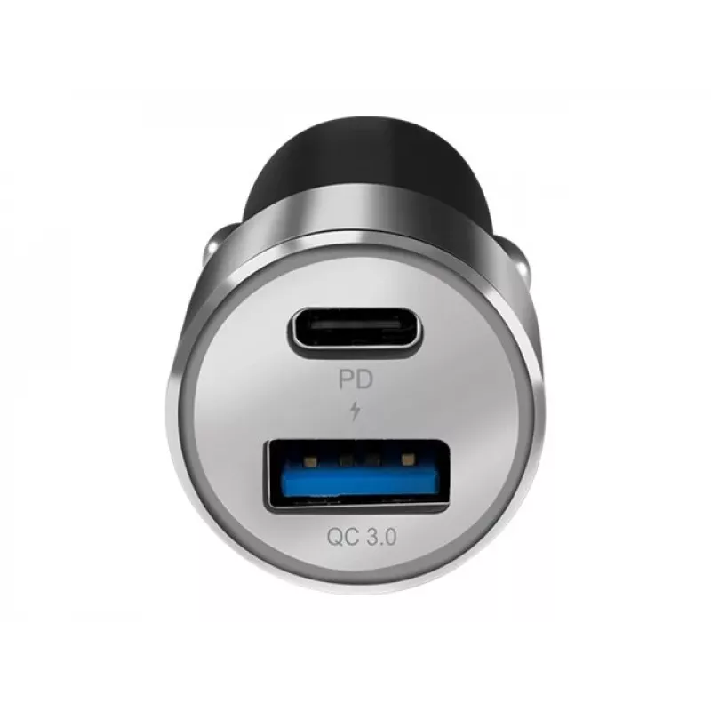 Fuente de alimentación para coche LogiLink – 36 vatios – 3 A – PD 3.0, QC 3.0 – 2 puertos de salida (USB, USB-C de 24 pines)