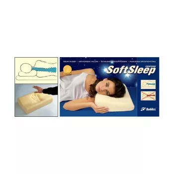 Almohada ortopédica Mobilex SoftSleep talla L, espuma ergonómica, 500×300×120 mm, densidad 50 kg/m³
