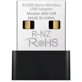Adaptador USB WLAN MERCUSYS MA14N — USB Type-A, 2,4 GHz banda única, hasta 287 Mbit/s, negro